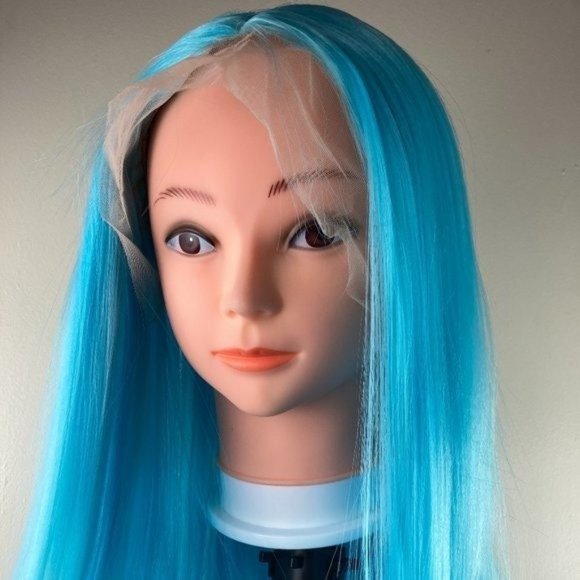 Blue Lace Wig,Baby Blue Wig - Picture 10 of 10
